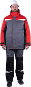 Костюм ОПЗ зимний КМ-10 ЛЮКС мужской цв. серый с красным IV и особый климатический пояс