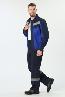 картинка Костюм ОПЗ летний ВИРАЖ - 1 IMP мужской (брюки) цв. темно-синий с васильковым от магазина ПРОФИ+