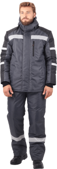 картинка Костюм ОПЗ зимний РОУД мужской цв. темно серый с черным от магазина ПРОФИ+