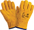 Перчатки утепленные спилковые ДРАЙВЕР СМ (0128) искуственный мех цв. желтый