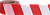Лента сигнальная цв. белый с красным 250 м (ширина 75)