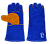 Краги спилковые ОСОБО ПРОЧНЫЕ (1488) с подкладкой 35 см цв. синий с желтым