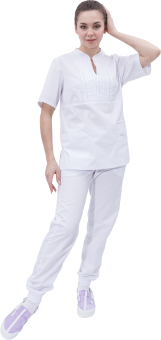 картинка Блуза медицинская ВЕНЕТО женская цв. белый от магазина ПРОФИ+
