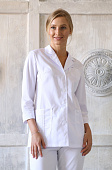 Блуза медицинская DS™ АРТ женская цв. белый