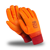 Перчатки утепленные НОРДИК РП (WG-787) ПВХ резинка цв. оранжевый флуоресцентный
