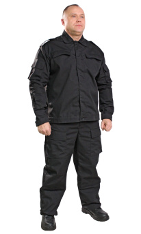 картинка Куртка для охраны летняя СПЕЦНАЗ мужской цв. черный тк.Рип-стоп от магазина ПРОФИ+