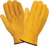 Перчатки кожаные ДРАЙВЕР К (0140) цв. желтый