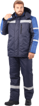 картинка Куртка ОПЗ зимняя РОУД мужская цв. темно-синий с васильком от магазина ПРОФИ+