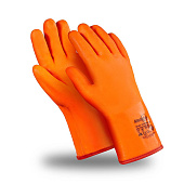 Перчатки утепленные НОРДИК (TP-07) ПВХ цв.оранжевый флуоресцентный