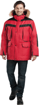 картинка Куртка утепленная ДИКСОН мужская цв. красный с чёрным от магазина ПРОФИ+