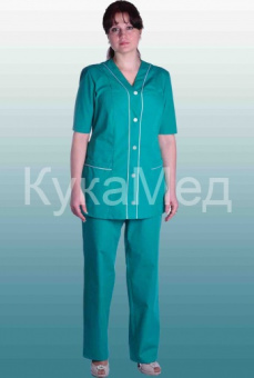 картинка Костюм медицинский МИЛА 14 женский к/рукав цв. зеленый от магазина ПРОФИ+