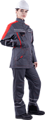 Куртка ОПЗ летняя ХАЙ-ТЕК женская цв. серый с красной и чёрной отделкой