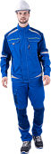 Куртка ОПЗ летняя ТУРБО SAFETY мужская цв. василек с синим