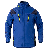 Куртка-ветровка УРАН мужская цв. васильковый с темно-синим с отделкой цвета лайм